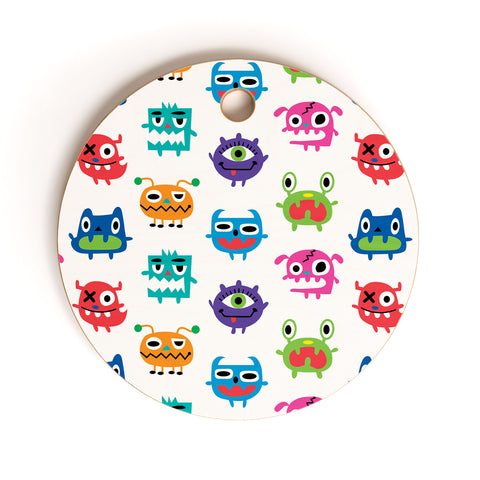 Andi Bird Monstrous Monsters Cutting Board Round