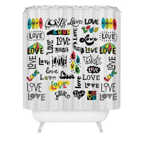 Andi Bird More Love Shower Curtain