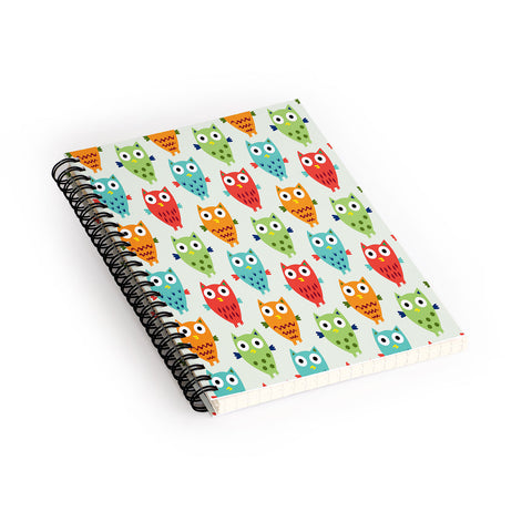 Andi Bird Owl Fun Spiral Notebook