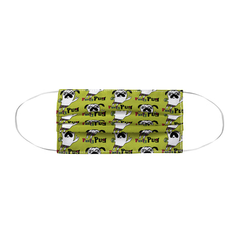 Andi Bird Party Pug Chartreuse Face Mask