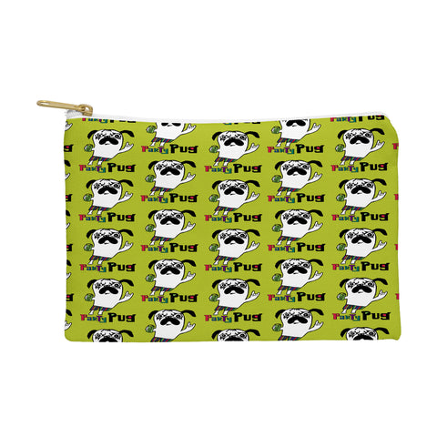 Andi Bird Party Pug Chartreuse Pouch