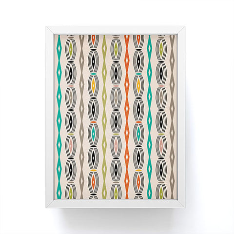 Andi Bird pillar stripe Framed Mini Art Print
