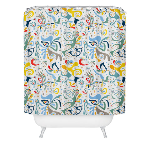 Andi Bird real deal white Shower Curtain