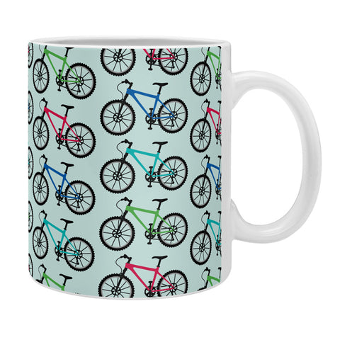 Andi Bird Ride A Bike Aqua Coffee Mug