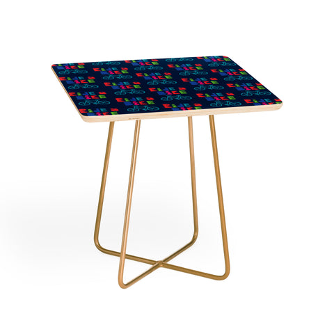 Andi Bird Ride A Bike Sketchy Navy Side Table