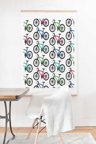 Andi Bird Ride A Bike White Art Print And Hanger