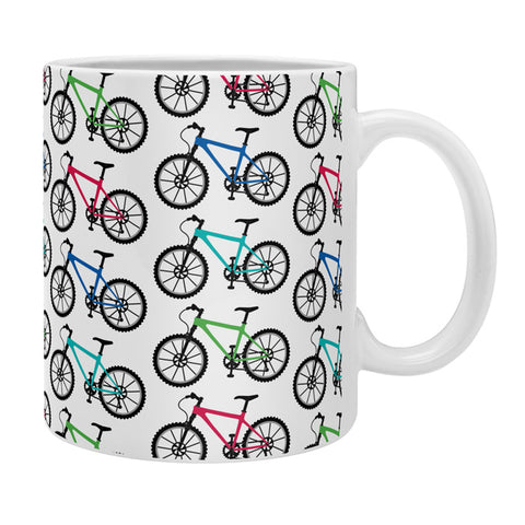 Andi Bird Ride A Bike White Coffee Mug