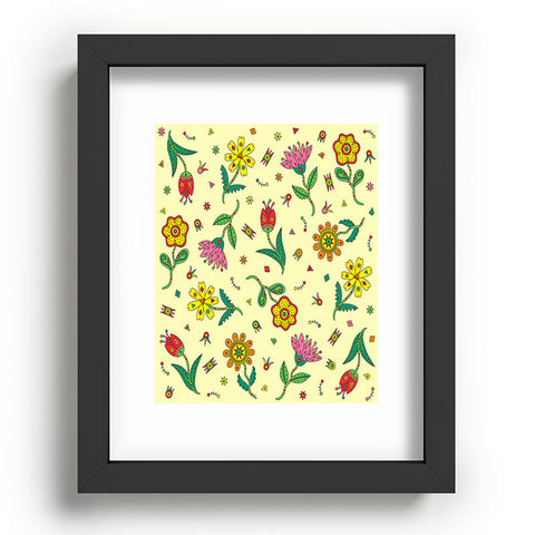 Andi Bird Surreal Flowers Maze Recessed Framing Rectangle