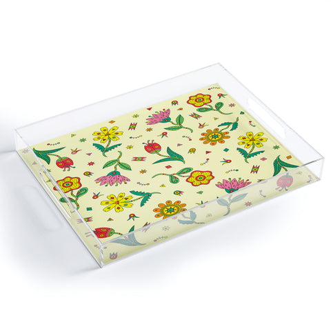 Andi Bird Surreal Flowers Maze Acrylic Tray