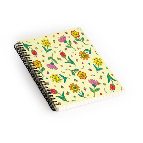 Andi Bird Surreal Flowers Maze Spiral Notebook