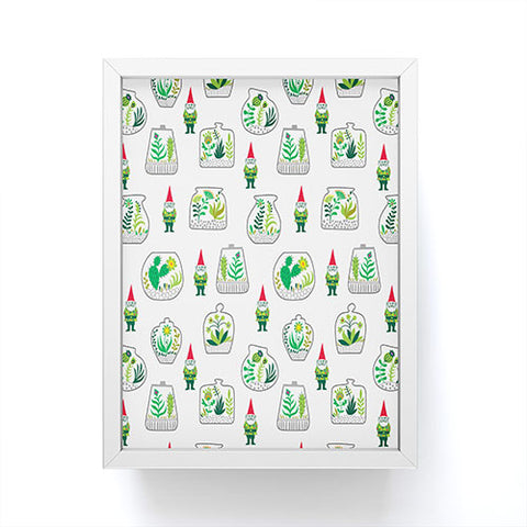 Andi Bird Terrariums And Gnomes Framed Mini Art Print