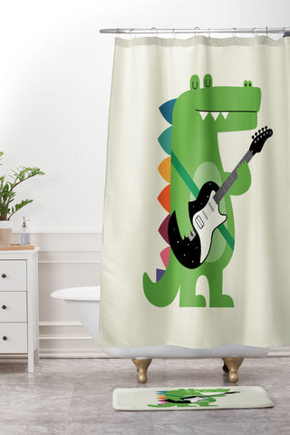 Andy Westface Croco Rock Shower Curtain And Mat