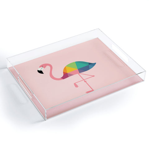 Andy Westface Rainbow Flamingo Acrylic Tray