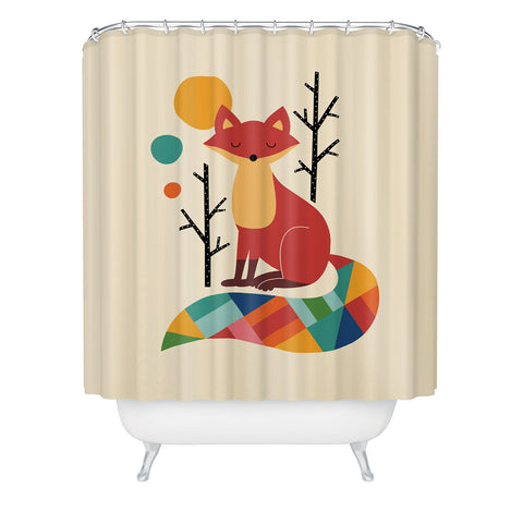 Andy Westface Rainbow Fox Shower Curtain