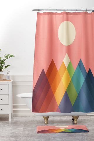 Andy Westface Rainbow Peak Shower Curtain And Mat