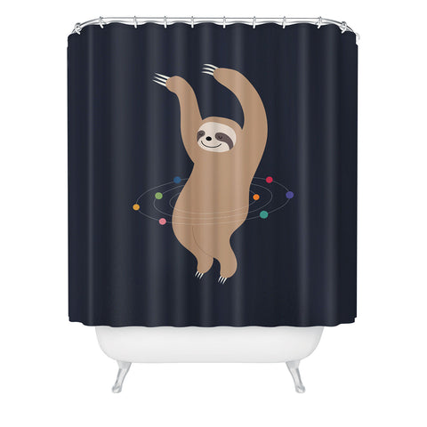 Andy Westface Sloth Galaxy Shower Curtain