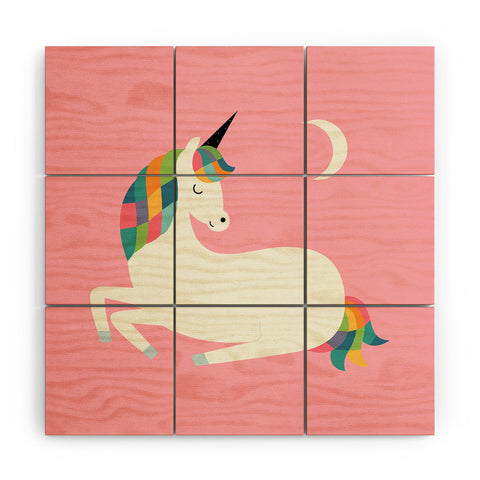 Andy Westface Unicorn Happiness Wood Wall Mural