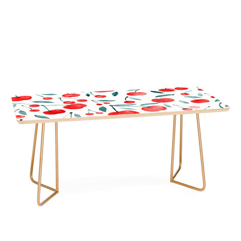 Angela Minca Cherries red and teal Coffee Table