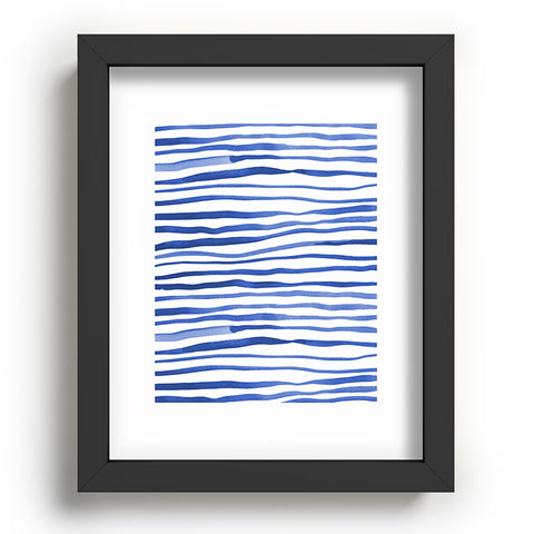 Angela Minca Doodle blue lines Recessed Framing Rectangle