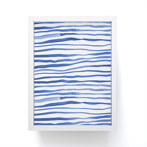 Angela Minca Doodle blue lines Framed Mini Art Print