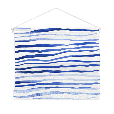 Angela Minca Doodle blue lines Wall Hanging Landscape