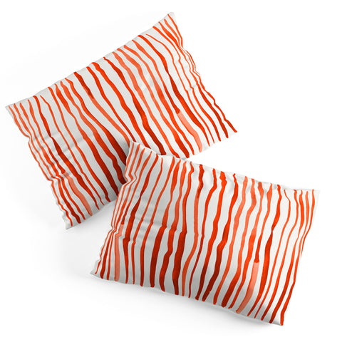 Angela Minca Doodle orange lines Pillow Shams