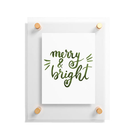 Angela Minca Merry and bright green Floating Acrylic Print