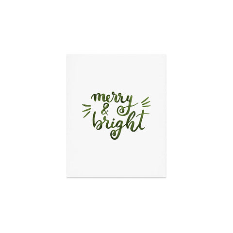 Angela Minca Merry and bright green Art Print
