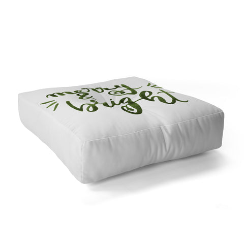 Angela Minca Merry and bright green Floor Pillow Square