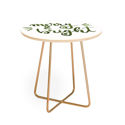 Angela Minca Merry and bright green Round Side Table