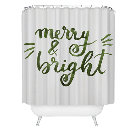 Angela Minca Merry and bright green Shower Curtain