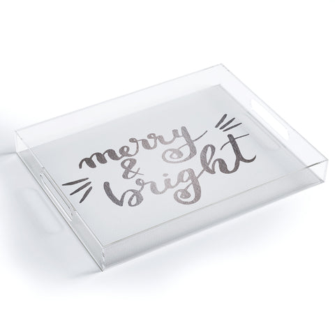 Angela Minca Merry and bright silver Acrylic Tray