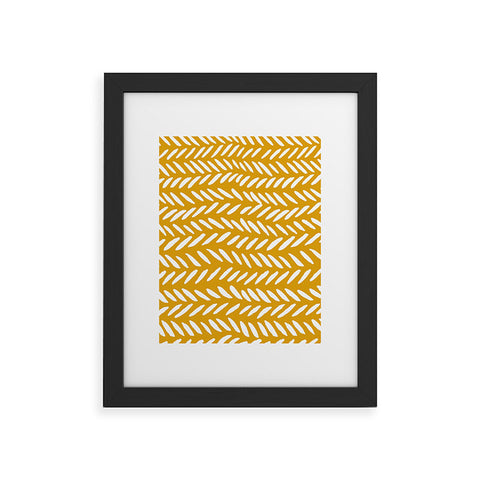 Angela Minca Ochre knitting pattern Framed Art Print