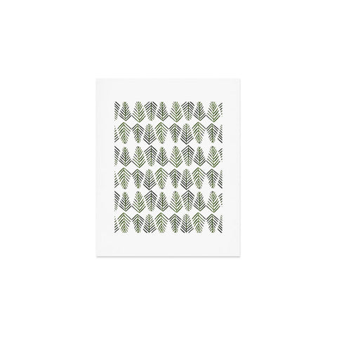 Angela Minca Pine trees green Art Print