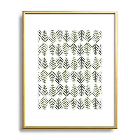 Angela Minca Pine trees green Metal Framed Art Print