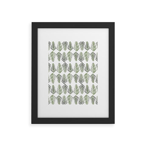 Angela Minca Pine trees green Framed Art Print