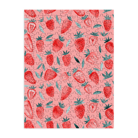 Angela Minca Pink strawberries Puzzle