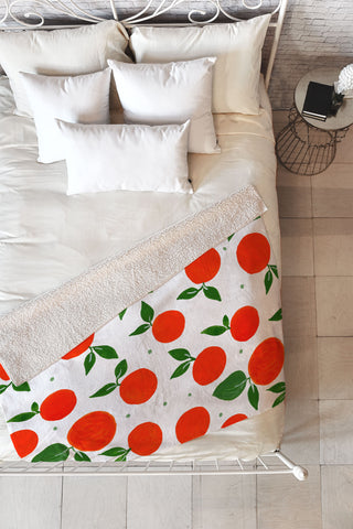 Angela Minca Tangerine pattern Fleece Throw Blanket