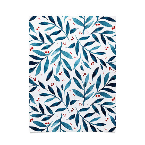 Angela Minca Teal branches Poster