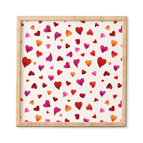 Angela Minca Valentines day hearts Framed Wall Art