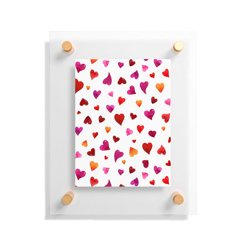 Angela Minca Valentines day hearts Floating Acrylic Print