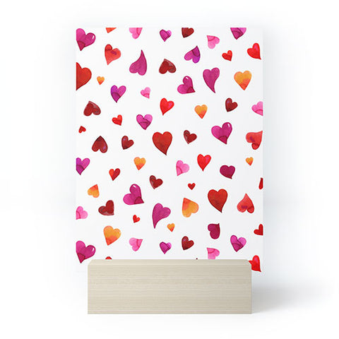 Angela Minca Valentines day hearts Mini Art Print