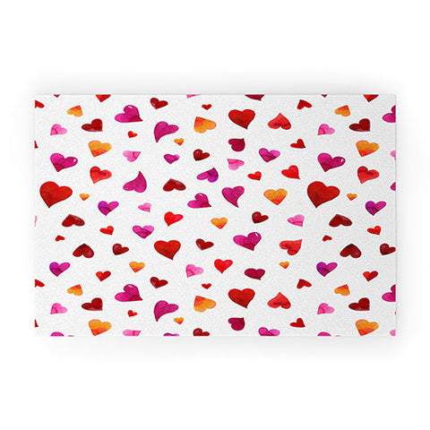 Angela Minca Valentines day hearts Welcome Mat
