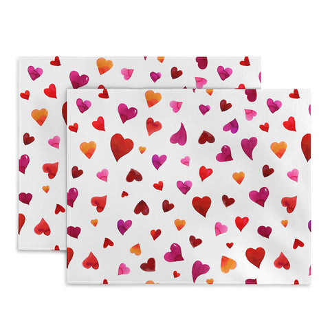 Angela Minca Valentines day hearts Placemat