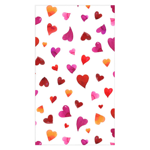 Angela Minca Valentines day hearts Tablecloth