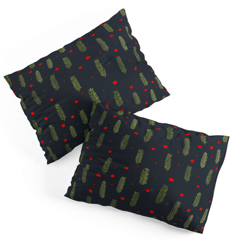 Angela Minca Xmas branches and berries 3 Pillow Shams