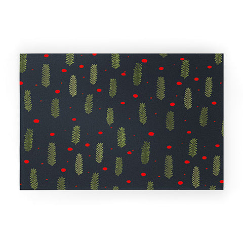 Angela Minca Xmas branches and berries 3 Welcome Mat