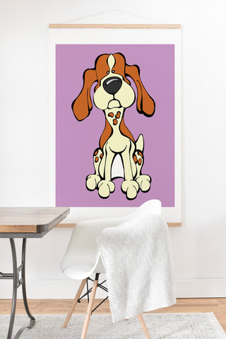 Angry Squirrel Studio American English Coonhound 10 Art Print And Hanger