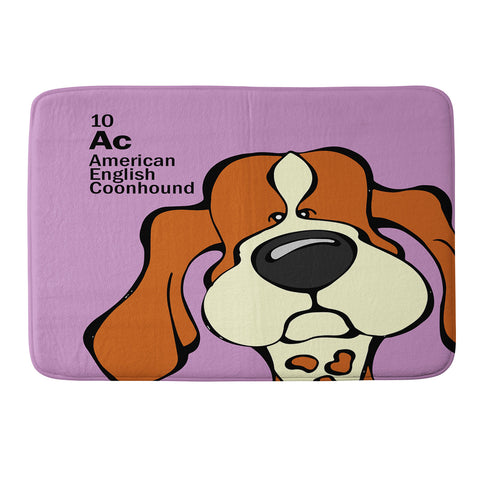 Angry Squirrel Studio American English Coonhound 10 Memory Foam Bath Mat