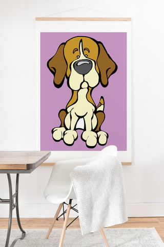 Angry Squirrel Studio Beagle 18 Art Print And Hanger